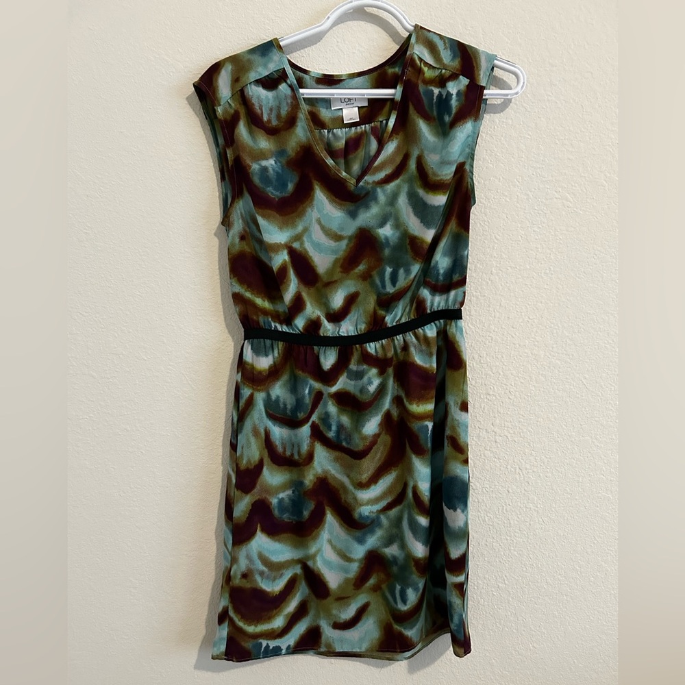 Elegant Multicolor Patterned Dress